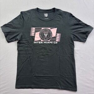 Inter Miami CF MLS Soccer T-Shirt Youth XL 18/20 Black Pink Graphic Tee